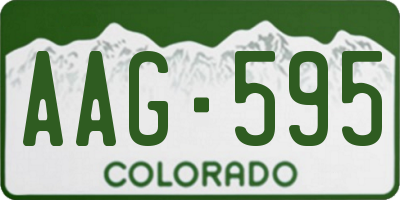 CO license plate AAG595