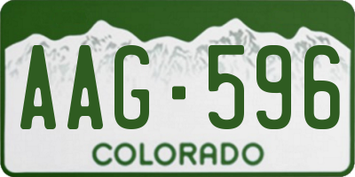 CO license plate AAG596