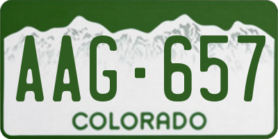 CO license plate AAG657