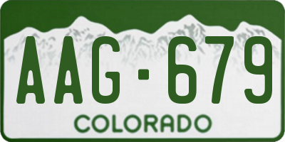 CO license plate AAG679