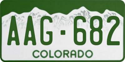 CO license plate AAG682