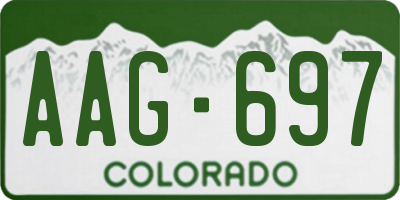 CO license plate AAG697