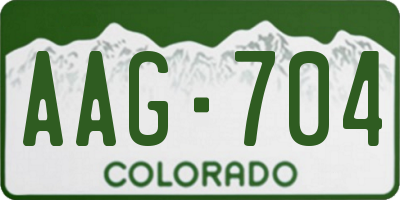 CO license plate AAG704