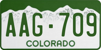 CO license plate AAG709