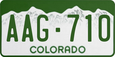 CO license plate AAG710