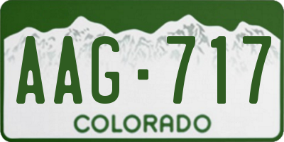 CO license plate AAG717