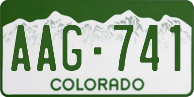 CO license plate AAG741