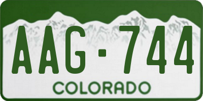 CO license plate AAG744