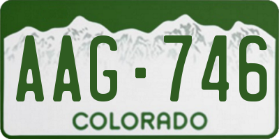 CO license plate AAG746