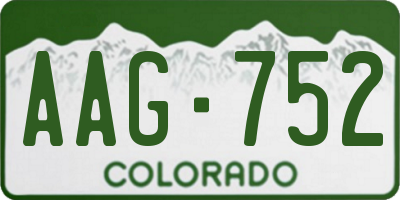 CO license plate AAG752