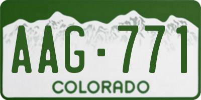 CO license plate AAG771
