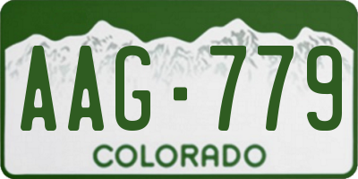 CO license plate AAG779