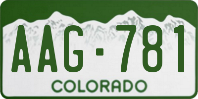 CO license plate AAG781