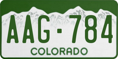 CO license plate AAG784