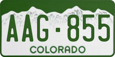 CO license plate AAG855