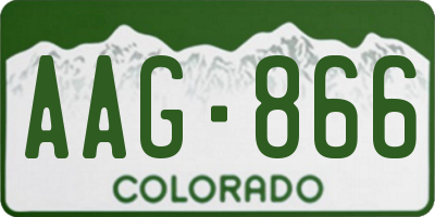 CO license plate AAG866