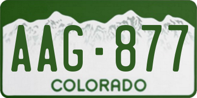 CO license plate AAG877