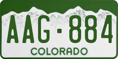 CO license plate AAG884
