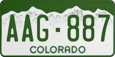 CO license plate AAG887