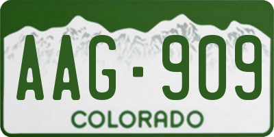 CO license plate AAG909