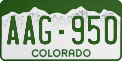 CO license plate AAG950