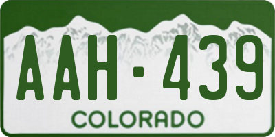 CO license plate AAH439