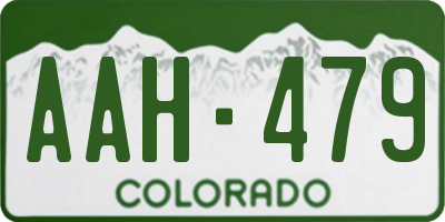 CO license plate AAH479