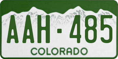 CO license plate AAH485