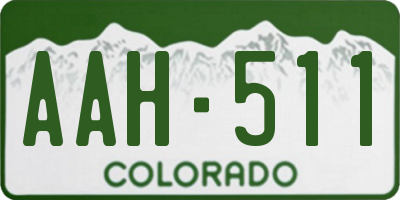 CO license plate AAH511