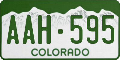CO license plate AAH595