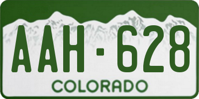 CO license plate AAH628