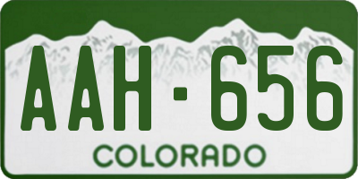CO license plate AAH656