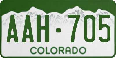 CO license plate AAH705