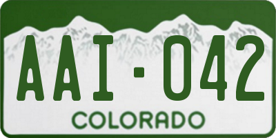 CO license plate AAI042