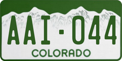 CO license plate AAI044