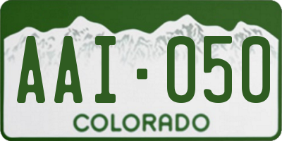 CO license plate AAI050