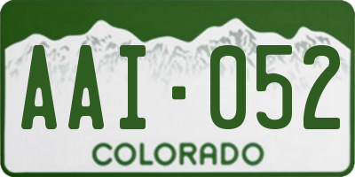 CO license plate AAI052