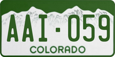 CO license plate AAI059