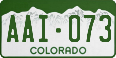 CO license plate AAI073