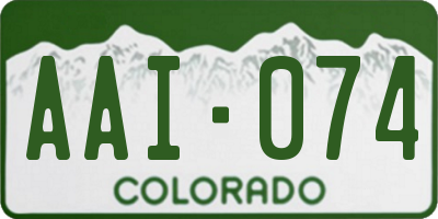 CO license plate AAI074