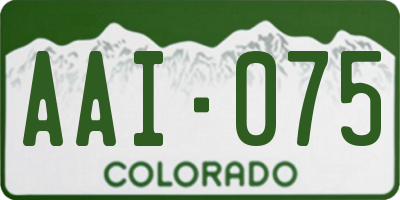 CO license plate AAI075