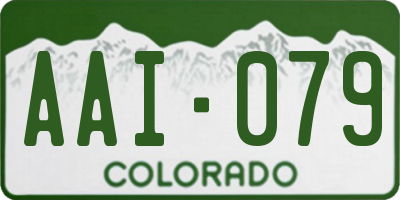 CO license plate AAI079
