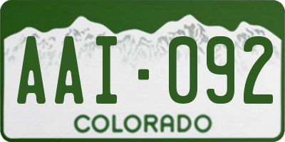CO license plate AAI092