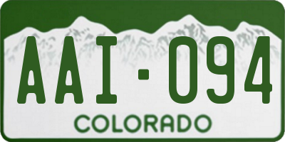 CO license plate AAI094
