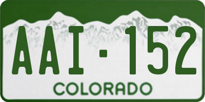 CO license plate AAI152