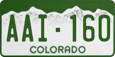 CO license plate AAI160