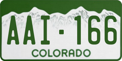 CO license plate AAI166