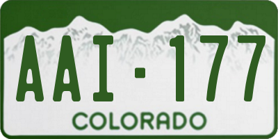 CO license plate AAI177