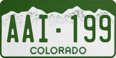 CO license plate AAI199