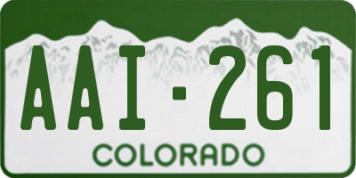 CO license plate AAI261